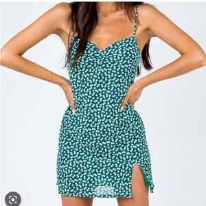 Princess Polly Cylia Mini Dress in Forest Green | Size U.S. 6